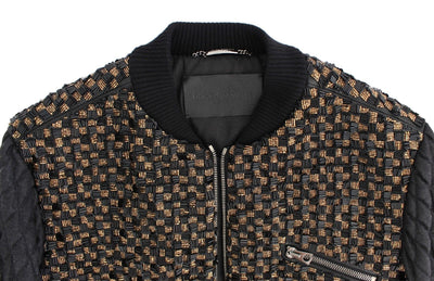 Black Sequined Goatskin Jacket