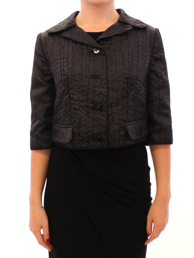 Black Short Bolero Shrug Jacket Coat