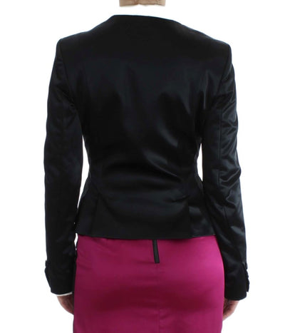 Black Pink Stretch Blazer Jacket