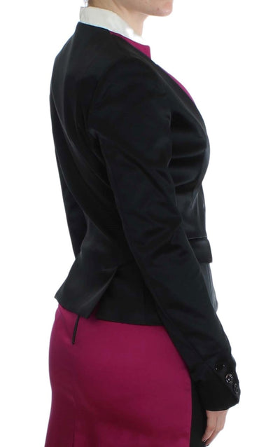 Black Pink Stretch Blazer Jacket