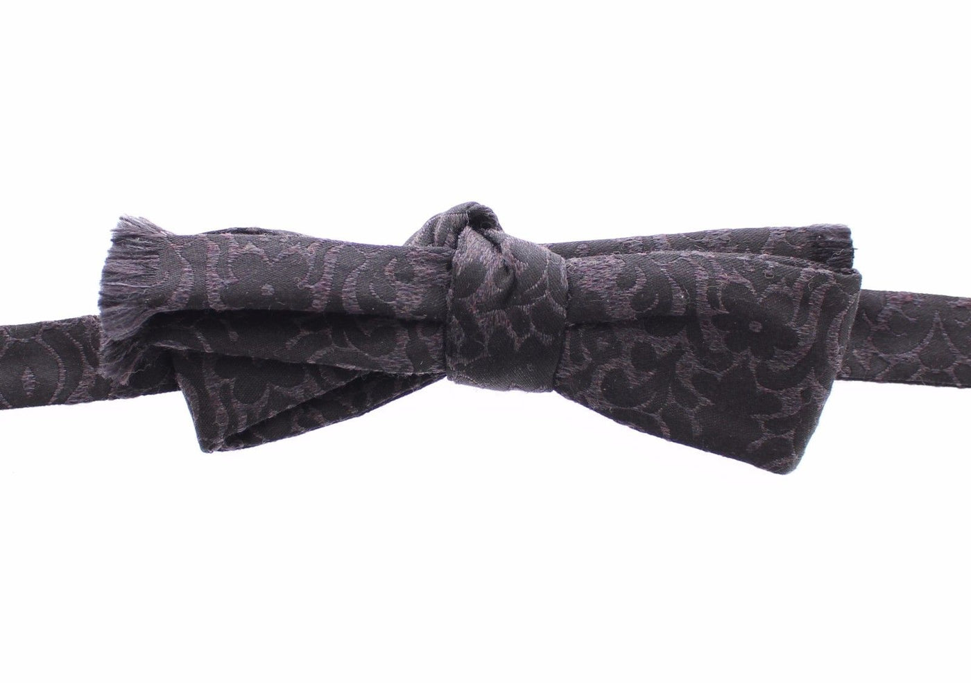 Gray Black Wool Bow Tie