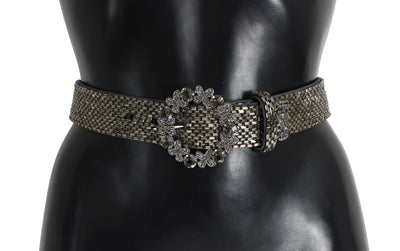 Crystal Buckle Sequined Waist Belt