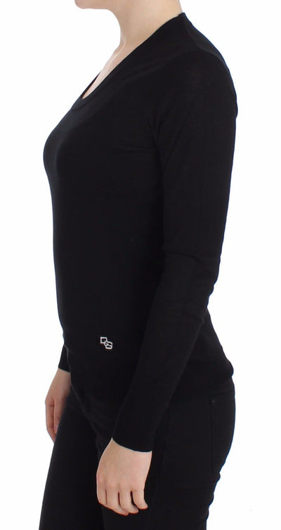 Black Crewneck Sweater Pullover Top