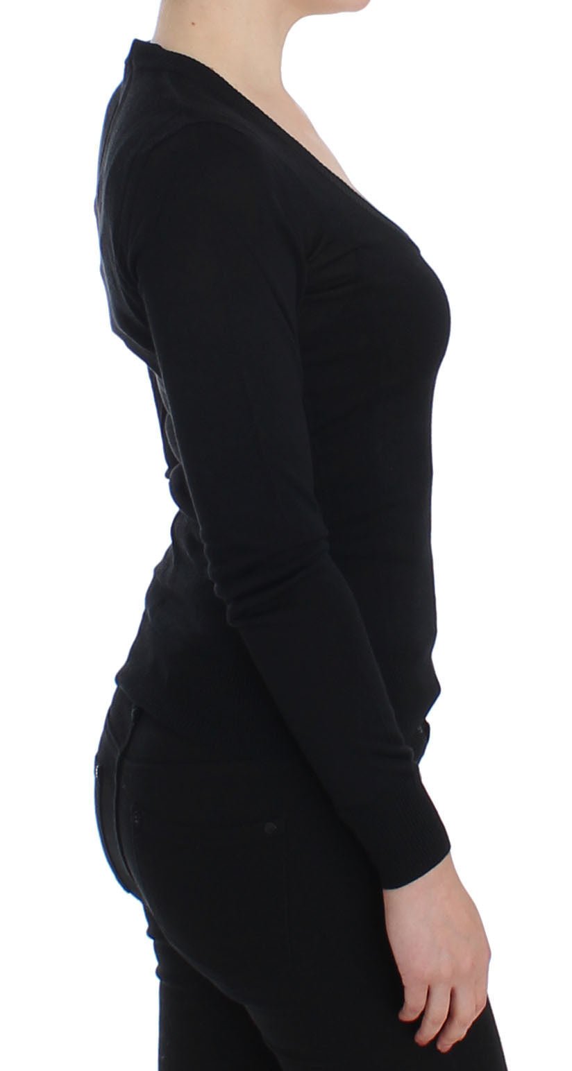 Black Cashmere Crewneck Sweater Pullover