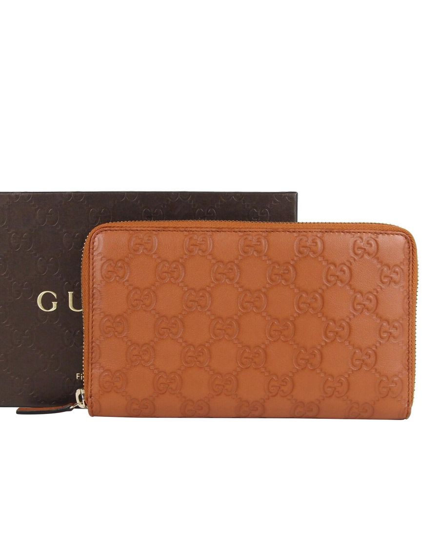 Gucci Women's Leather Zip Around Wallet With Coin Pocket