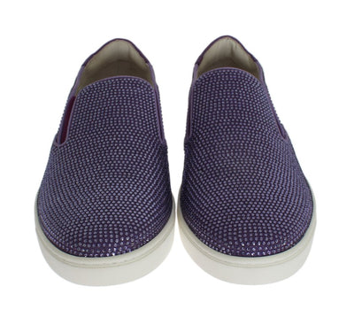 Purple Strass Canvas Logo Sneakers