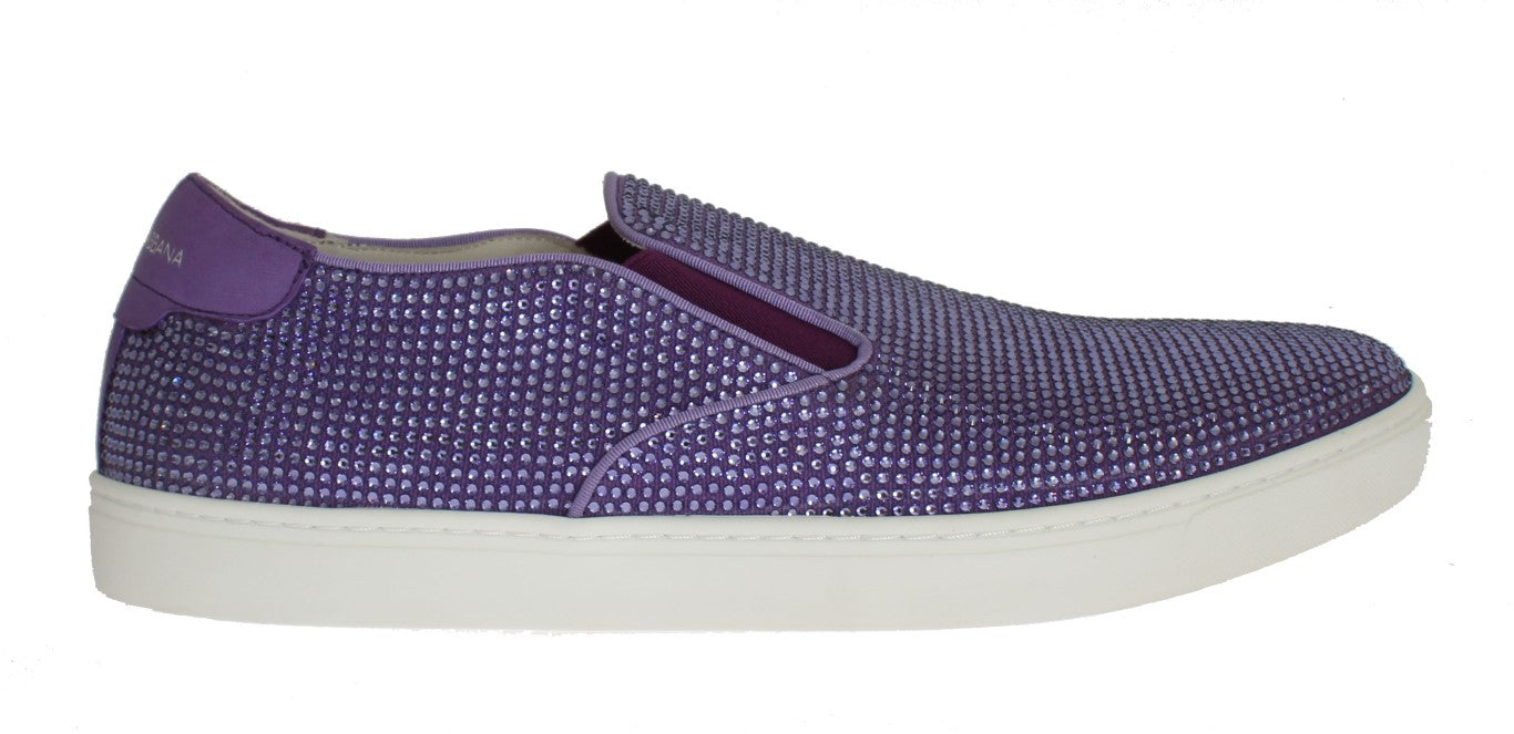 Purple Strass Canvas Logo Sneakers