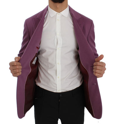 Purple Cashmere Slim Fit Blazer Jacket