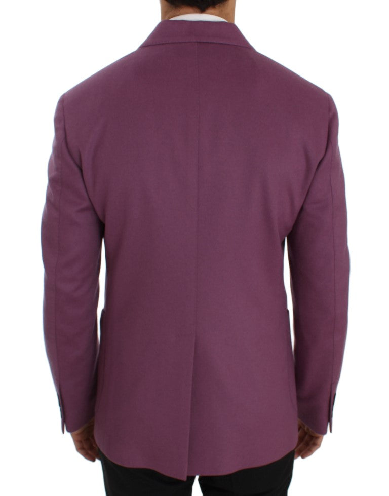 Purple Cashmere Slim Fit Blazer Jacket