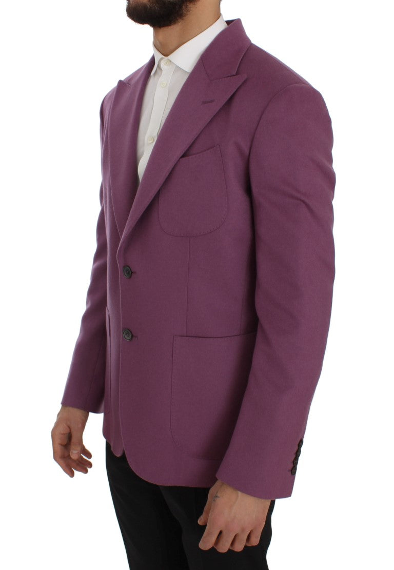 Purple Cashmere Slim Fit Blazer Jacket