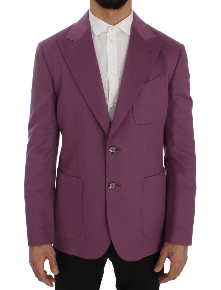 Purple Cashmere Slim Fit Blazer Jacket