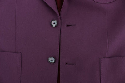 Purple Cashmere Slim Fit Blazer Jacket