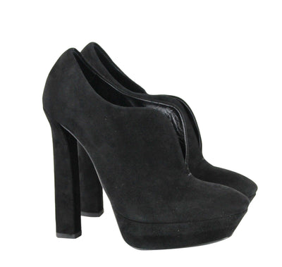 Black Suede Platform Boot Black