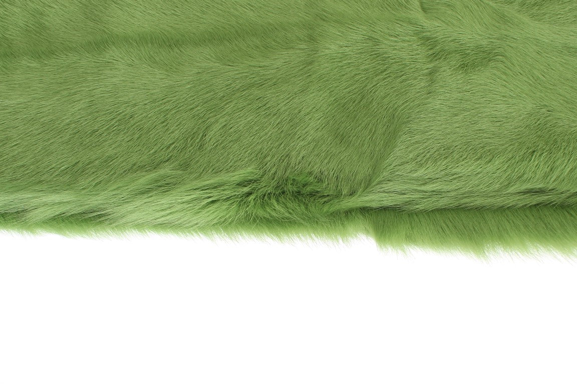 Green Goat Fur Long Scarf