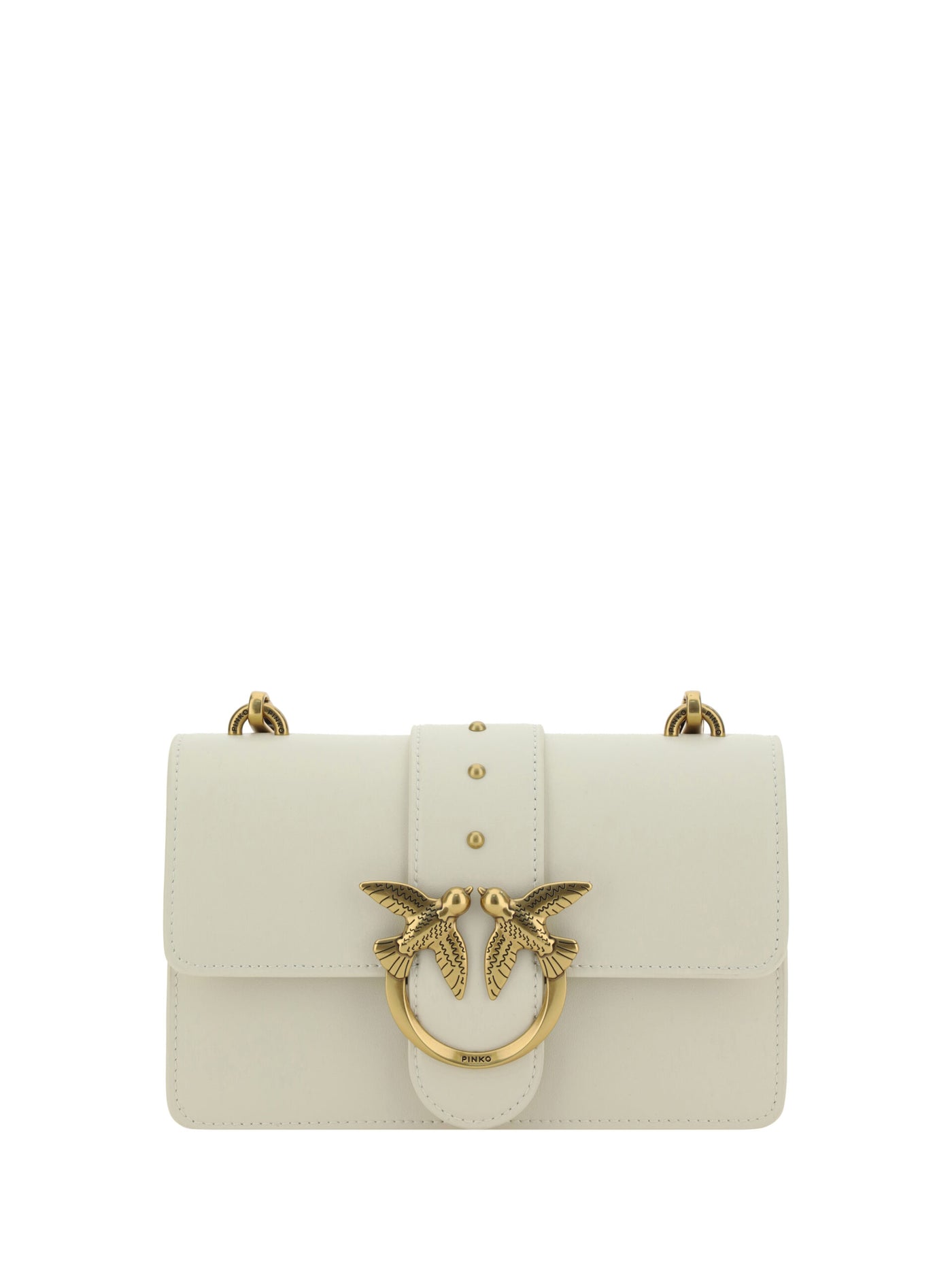 White Calf Leather Love One Mini Shoulder Bag