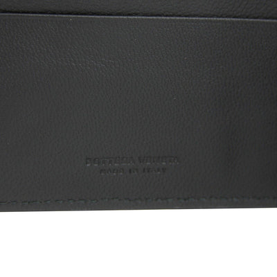 Bottega Veneta Men's Intercciaco Black Leather Intercciaco Woven Wallet