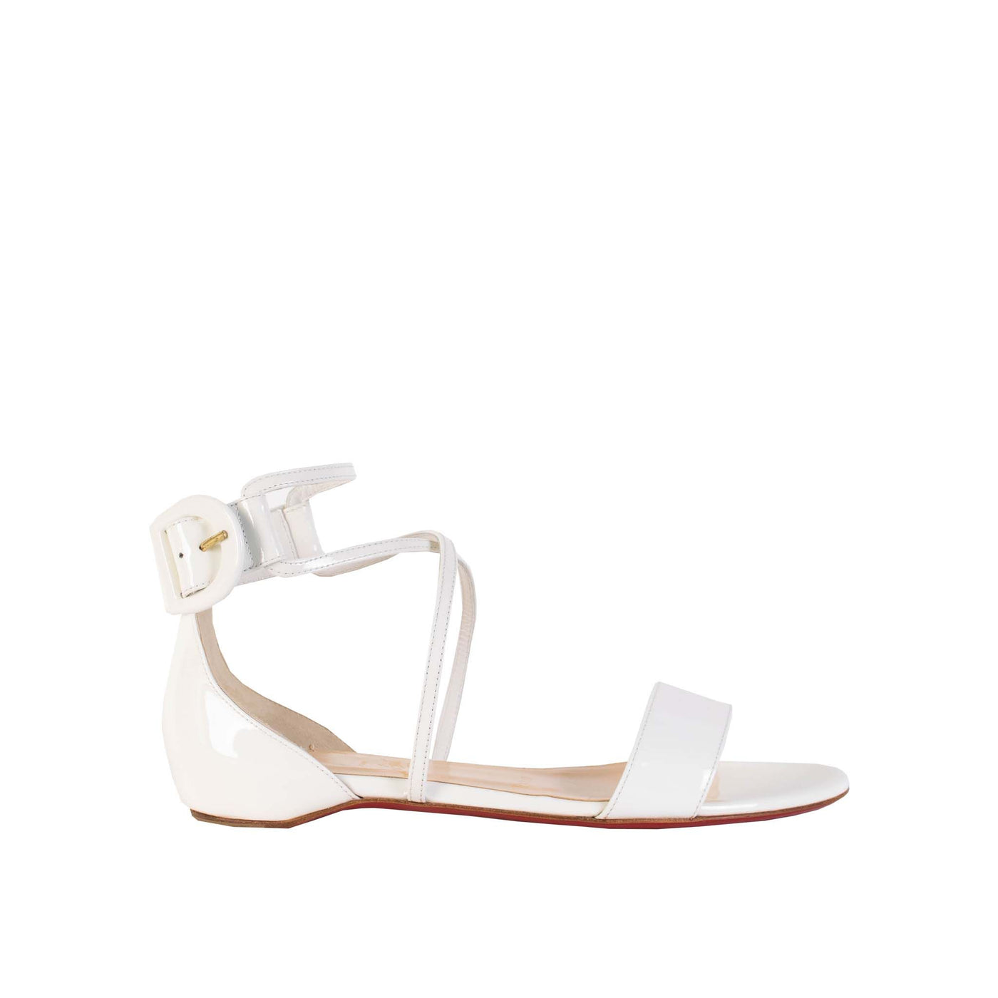 Choca White Leather Sandals