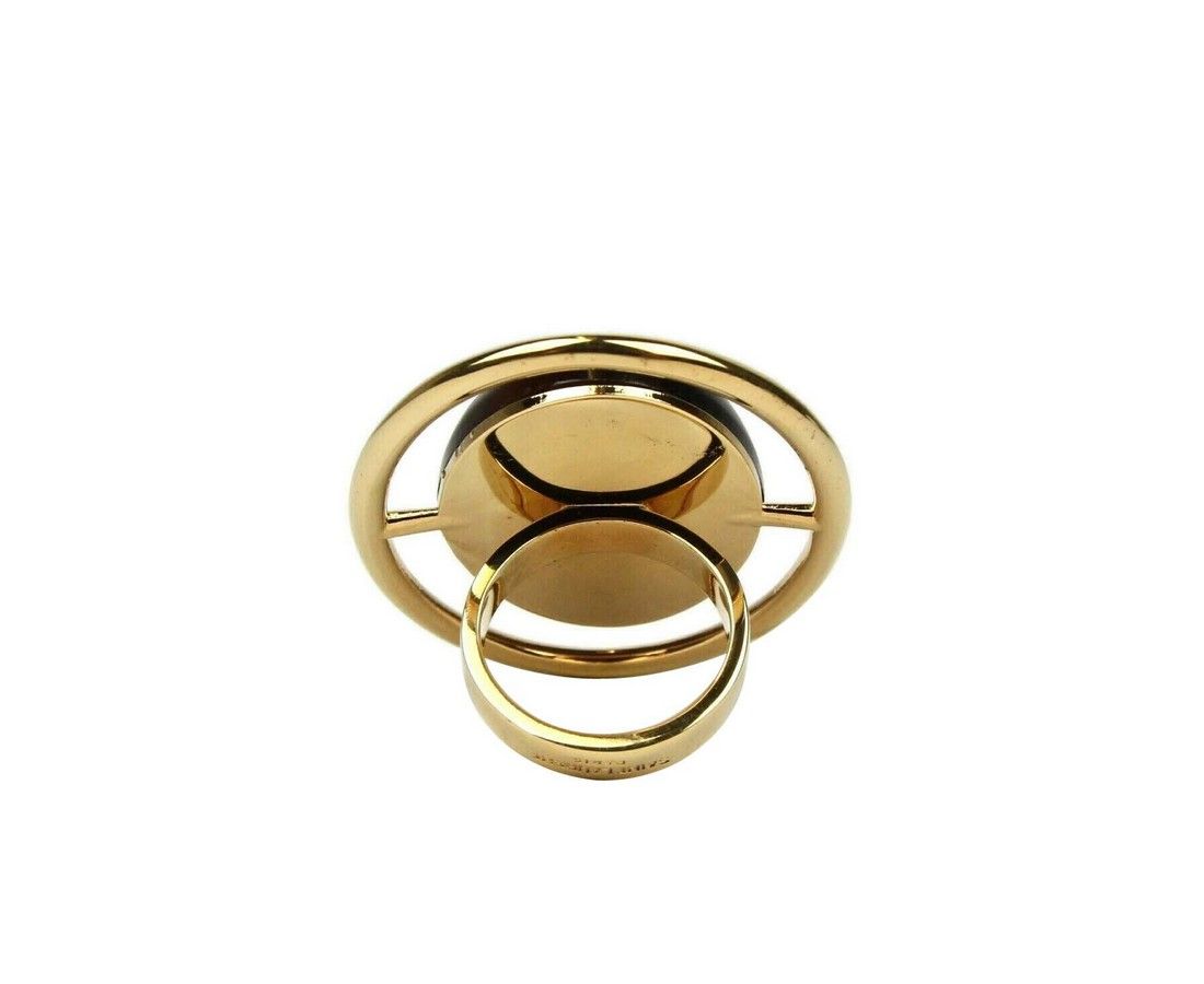 Women's Oval Brown Tortoise Shell Gold Ring