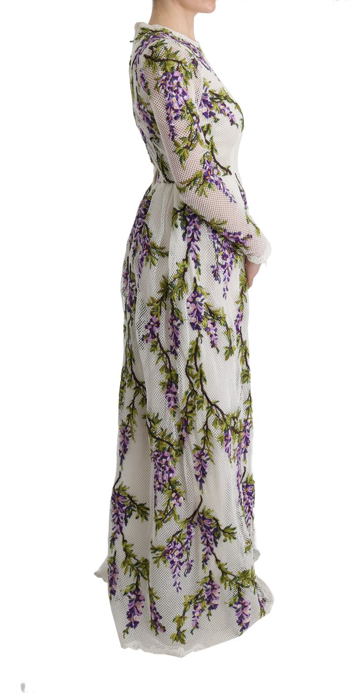 White Floral Embroidered Maxi Dress