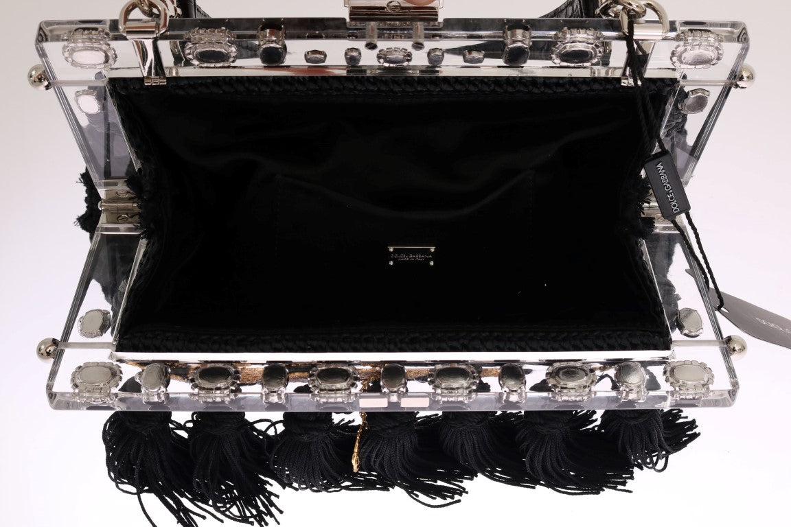 Black Tassel Gold Baroque Crystal VANDA Bag