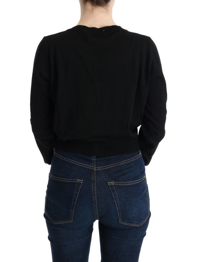 Black Wool Blouse Sweater