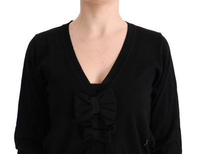 Black Wool Blouse Sweater