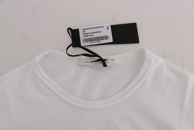 White Cotton Crewneck T-Shirt