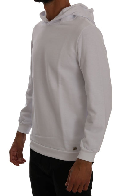 White Pullover Hodded Cotton Sweater