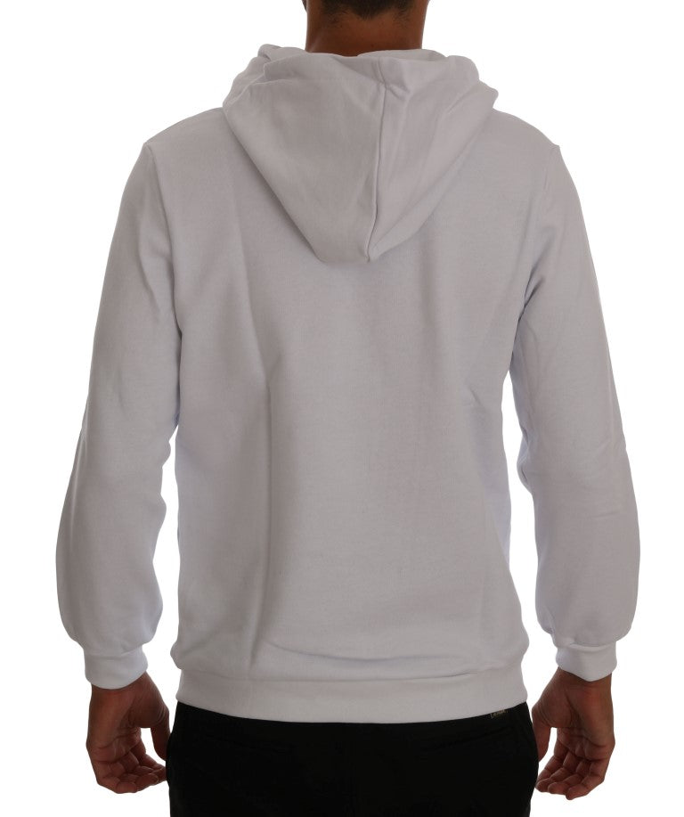 White Pullover Hodded Cotton Sweater