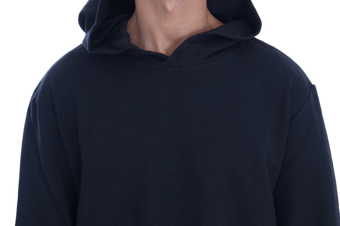 Black Gym Casual Hooded Cotton Sweater