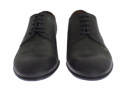 Mens Green Leather Dress Formal Derby Shoes