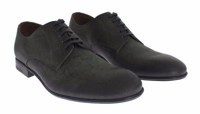 Mens Green Leather Dress Formal Derby Shoes