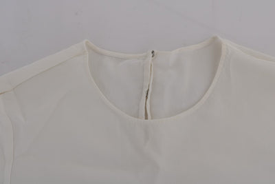 White Silk ITALIA IS LOVE Blouse T-shirt