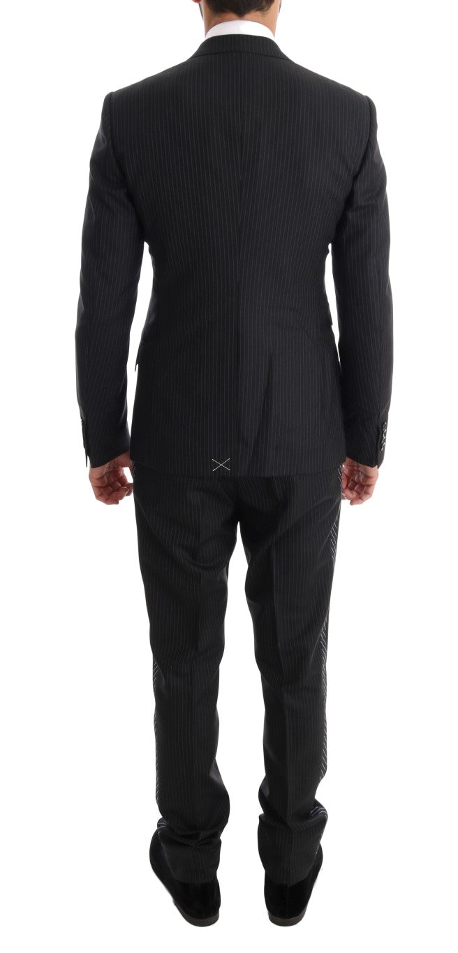 Gray Double Breasted 3 Piece Suit