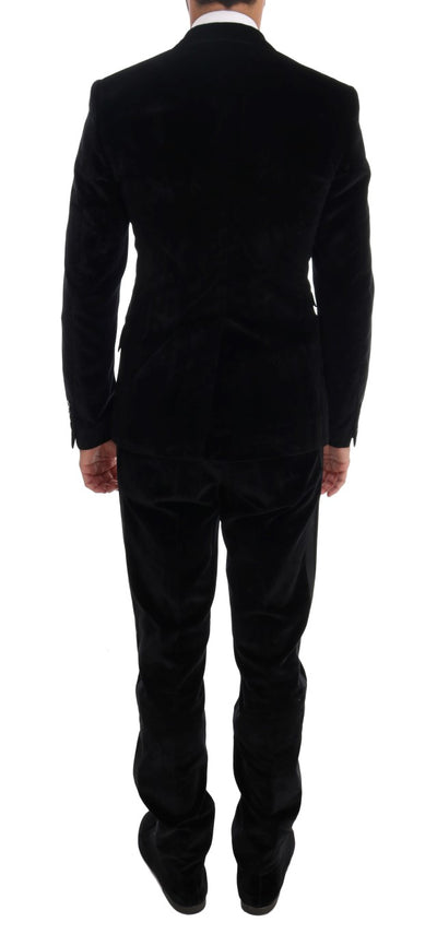 Black Velvet Slim Double Breasted Suit