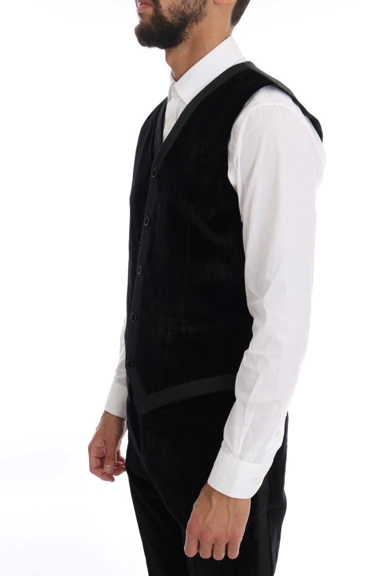 Black Velvet Slim Double Breasted Suit