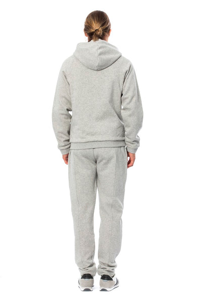 Gray Cotton Hooded Sweatsuit