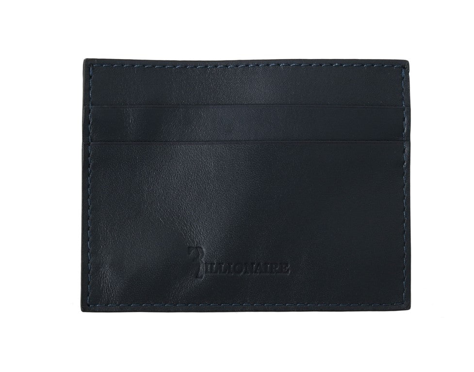 Blue Leather Cardholder Wallet