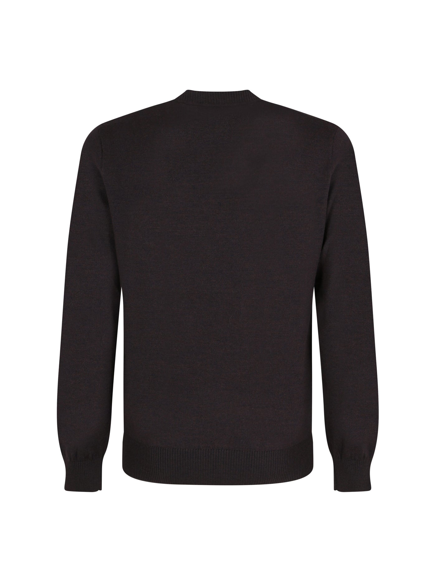 Brown Wool Logo Details Sweater