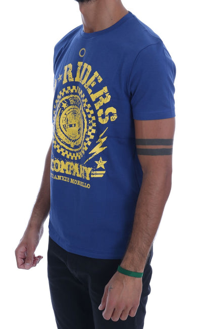 Blue Cotton RIDERS Crewneck T-Shirt