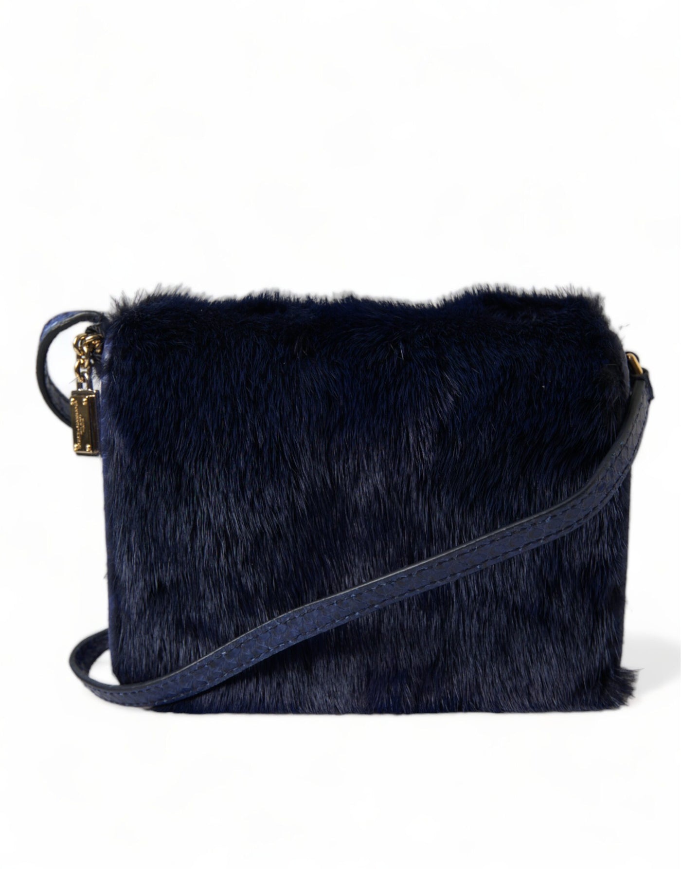 Dark Blue Fur Ayers Lily Twist Crossbody Shoulder Bag