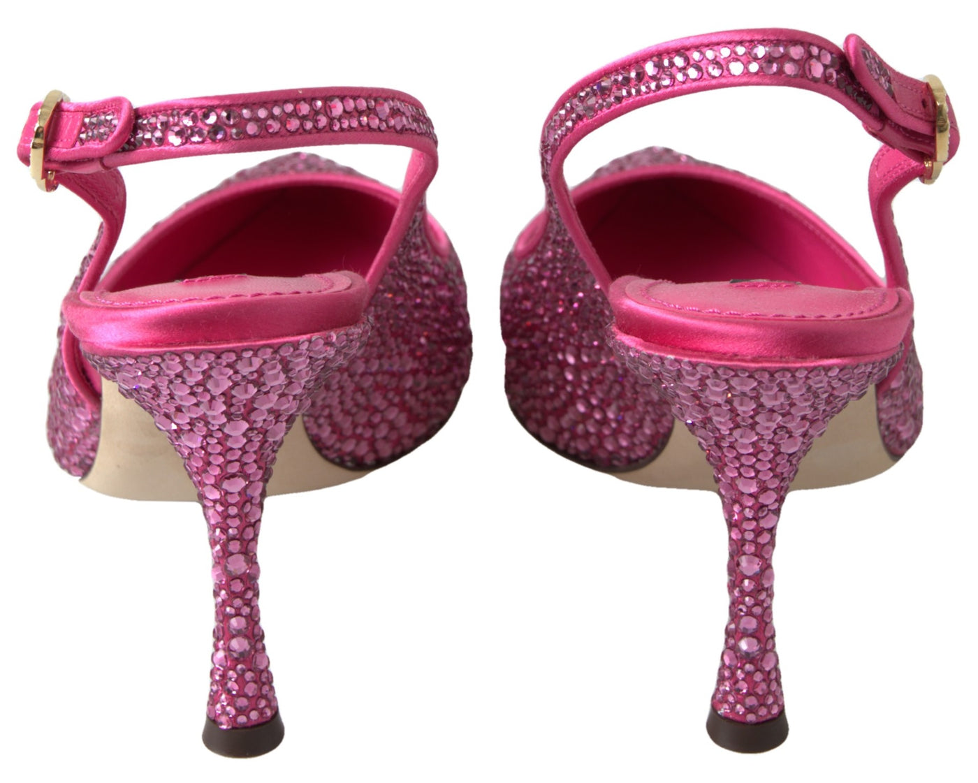 Pink Slingbacks Crystal Pumps Shoes