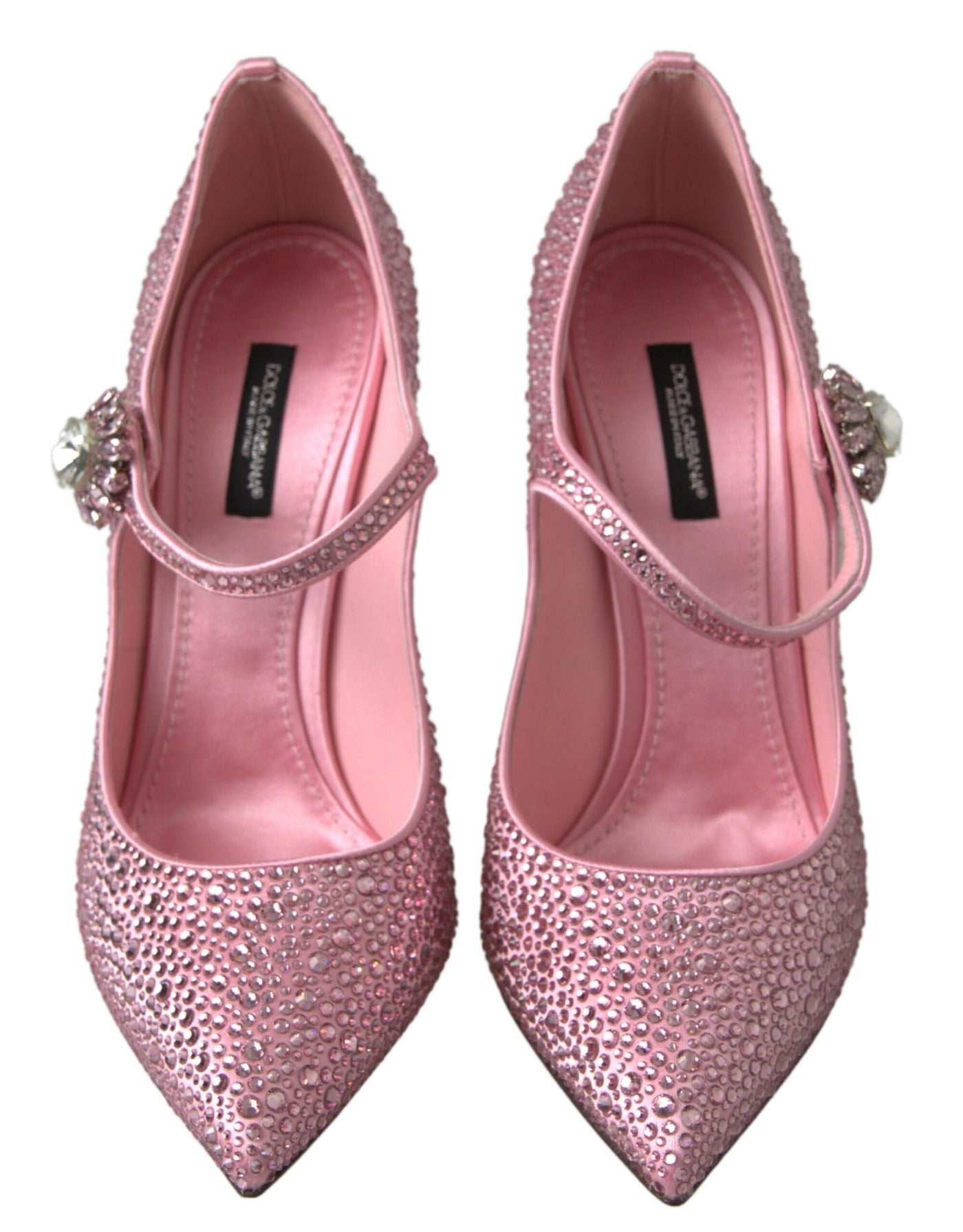 Pink Mary Jane Crystal Pumps High Heels Shoes