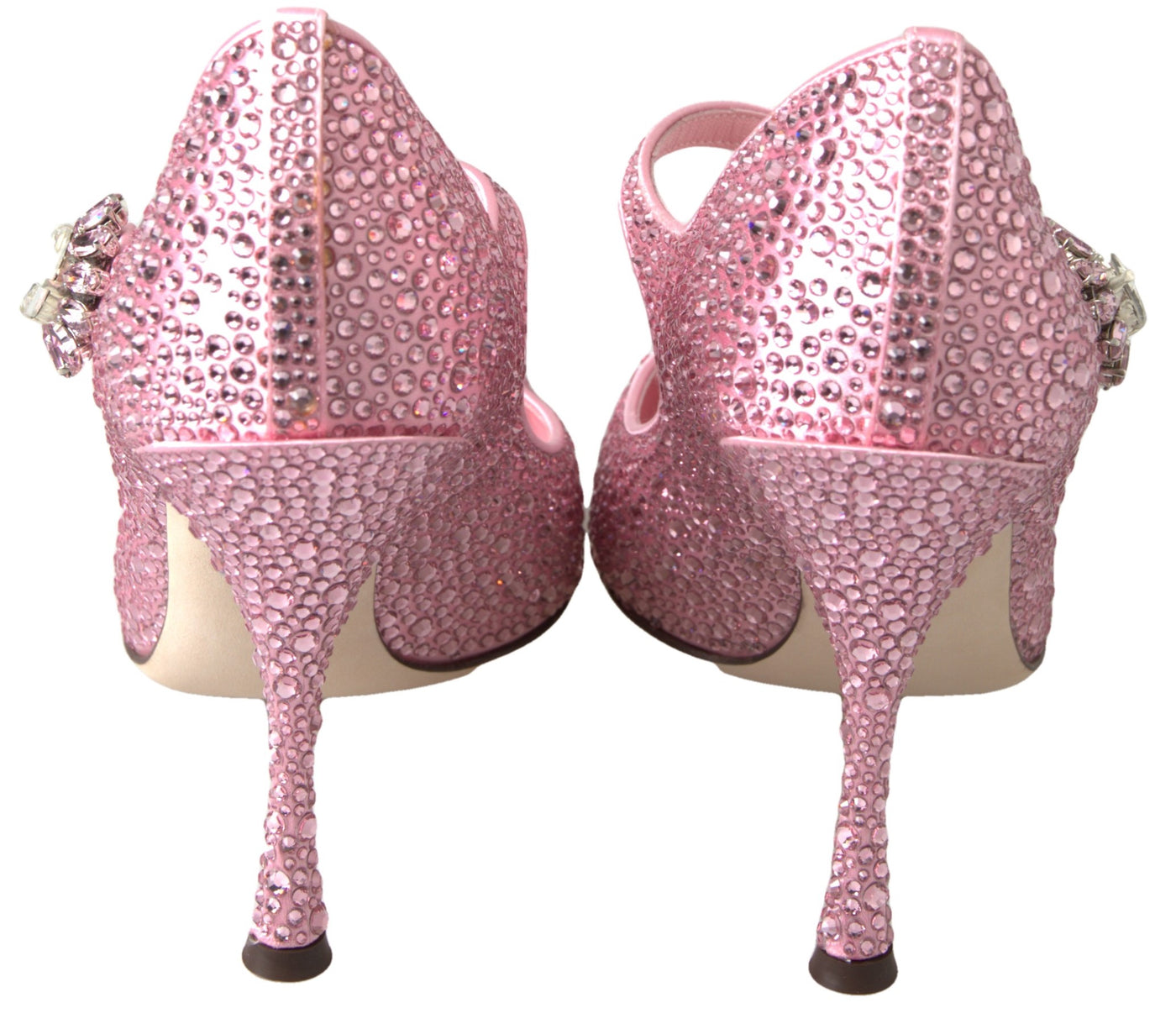 Pink Mary Jane Crystal Pumps High Heels Shoes