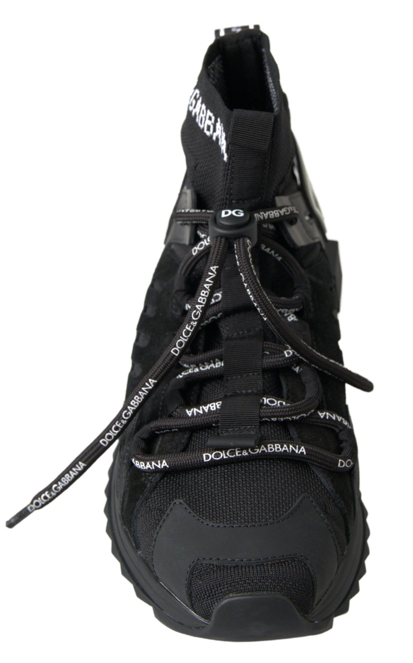 Black Viscose Sorrento Mid Top Sneakers Shoes