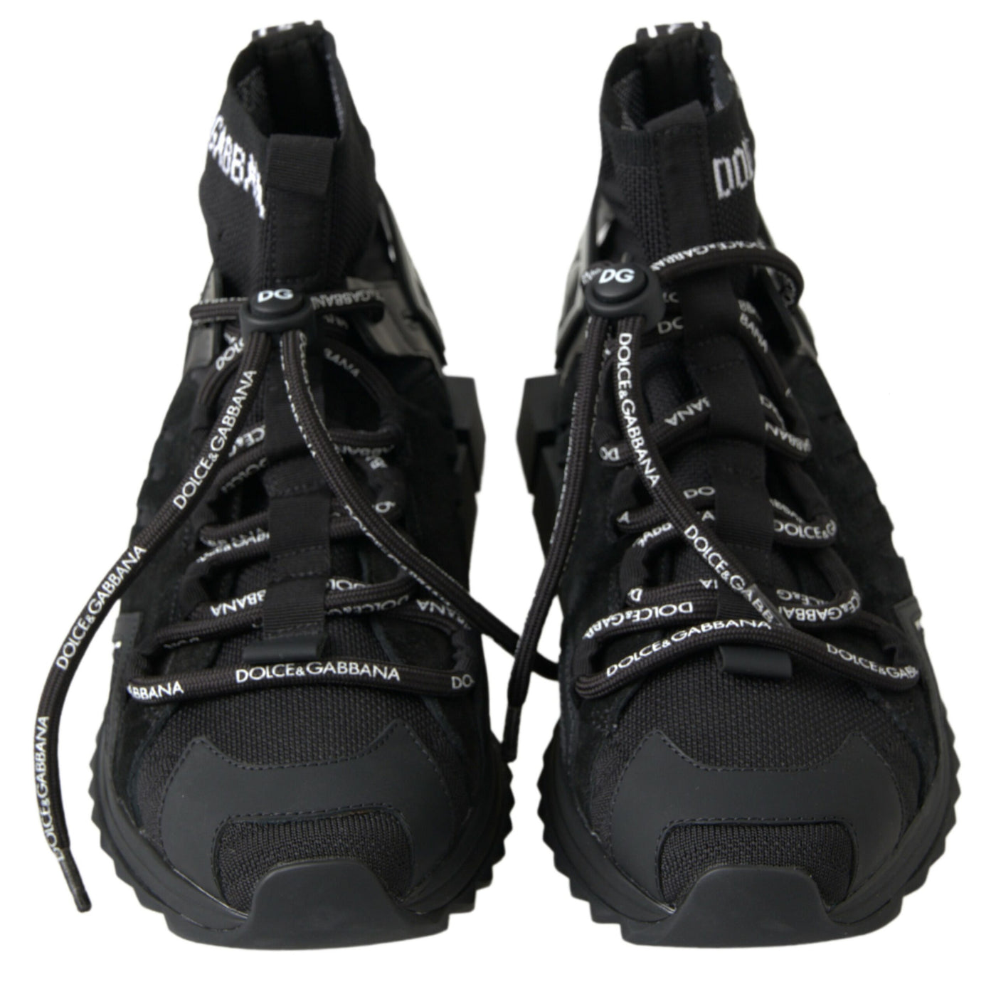 Black Viscose Sorrento Mid Top Sneakers Shoes