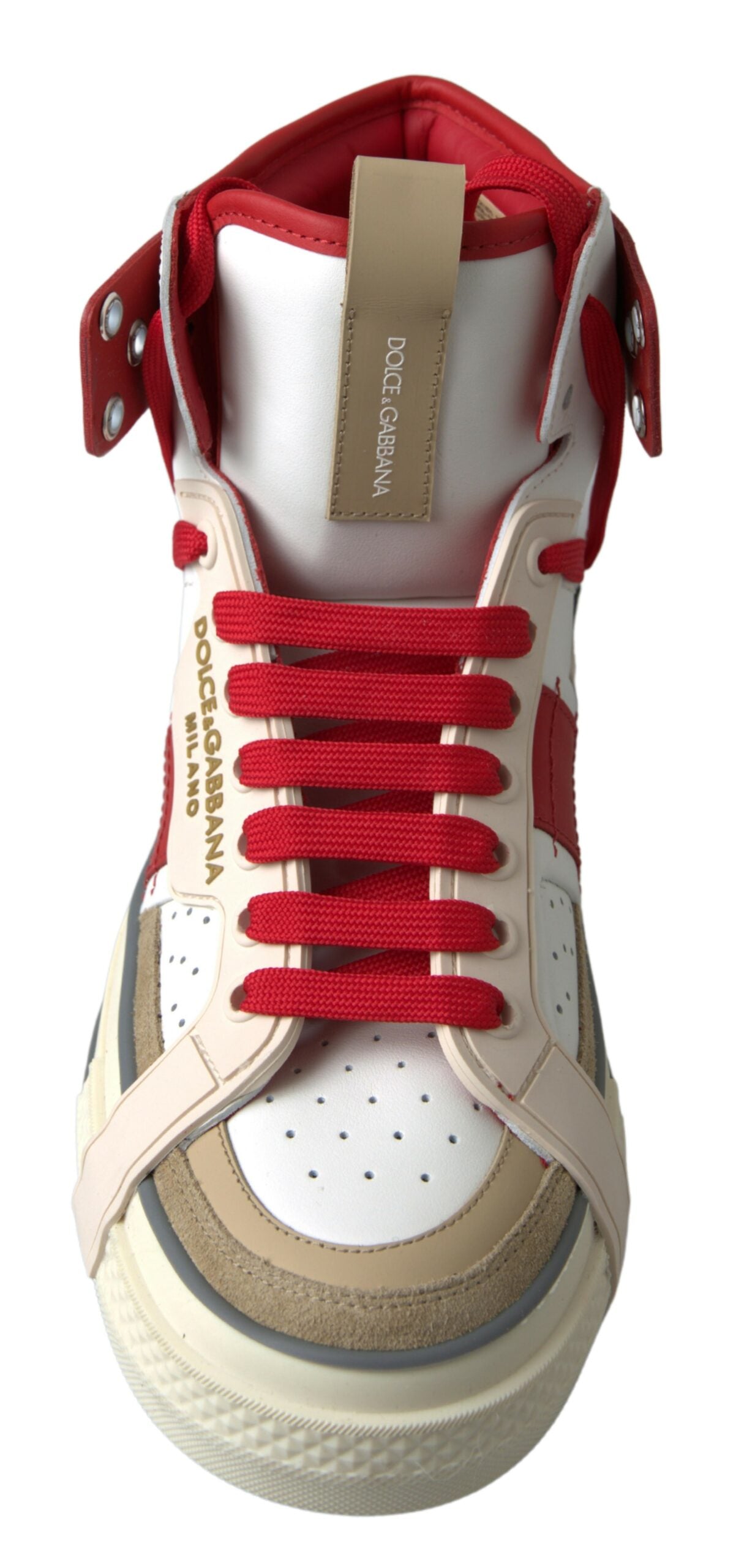 Multicolor Colorblock Leather High Top Sneakers Shoes