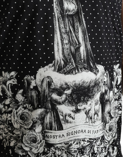 Black White Nostra Signora di Fatima Tank T-shirt