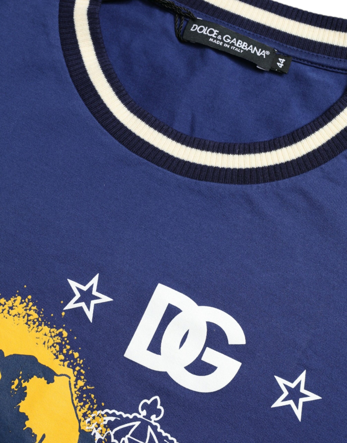 Blue Cotton DG Milano Crew Neck T-shirt