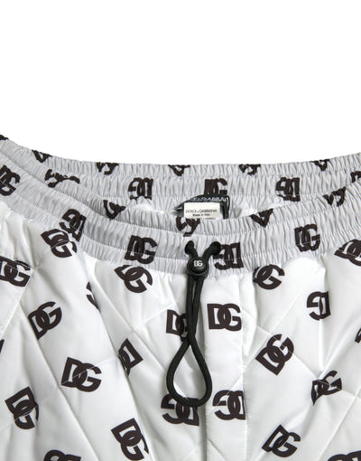 White Logo DG Print Men Jogger Sweatpants Pants